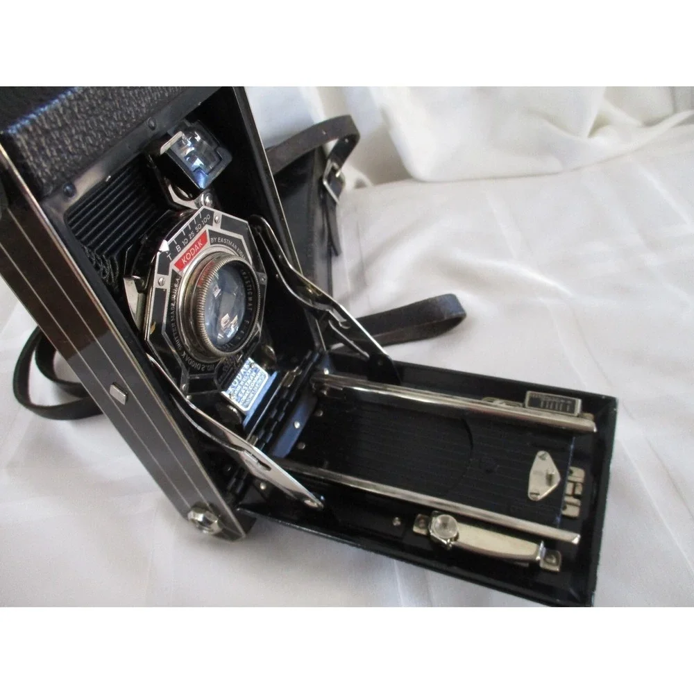 30's Kodak No 2 Diodak Six-16 Octagonal Art Deco Folding Camera With Case